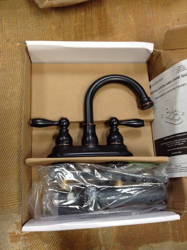 Glacier Bay Mandouri 4 in. Centerset 2-Handle LED High-Arc Bathroom Faucet