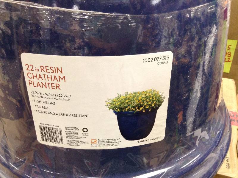 Lot of 2- 22 in Resin Chatham Planter