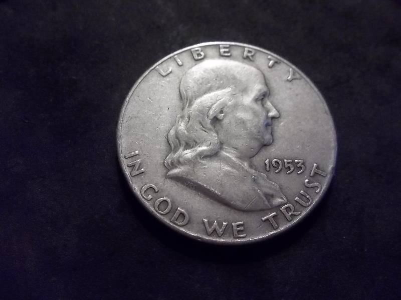 1953 D  Franklin Half Dollar