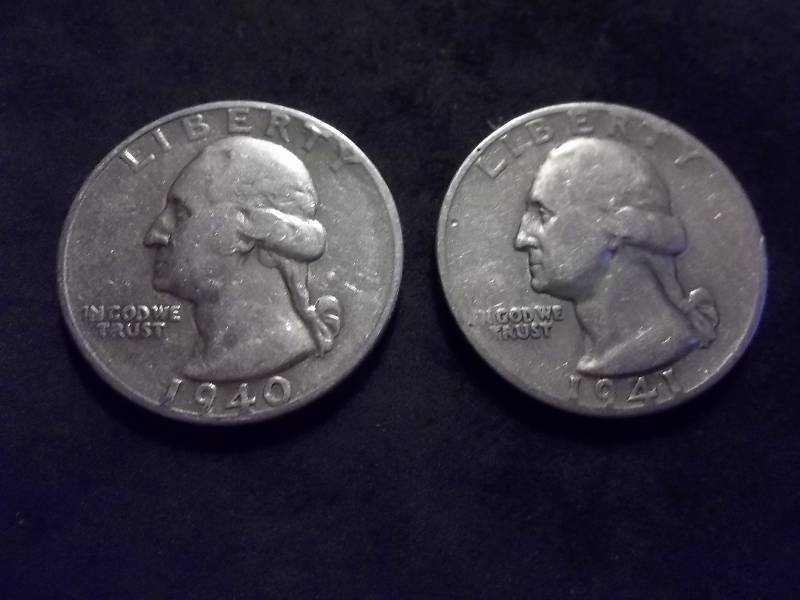 1940 S, 1941 D Washington Quarters