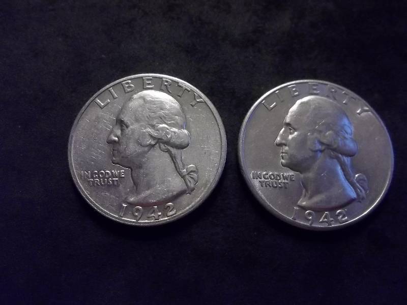 1942 D, 1942 S Washington Quarters