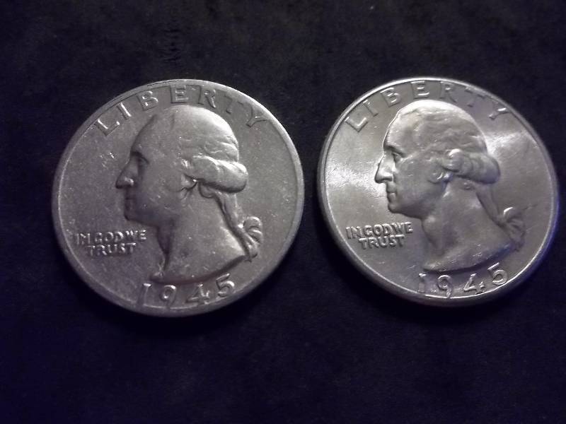 1945 S, 1945 D Washington Quarters