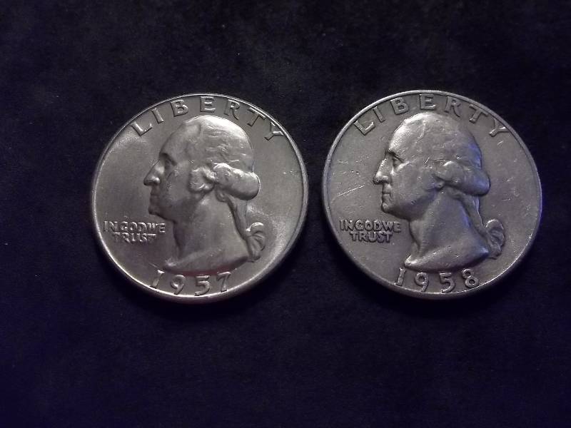 1957 D, 1958 D Washington Quarters