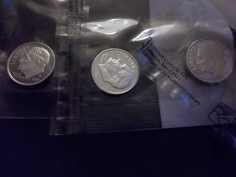 3-2010 S Roosevelt Dime Proofs 90% Silver In Original Packaging