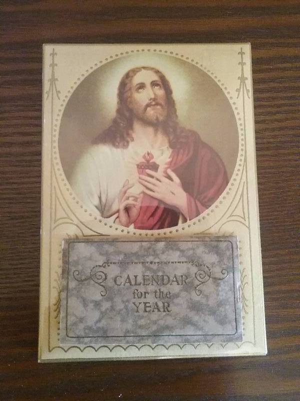 lot 135 image: Vintage 1936 Religious Desktop Calendar - In excellent condition