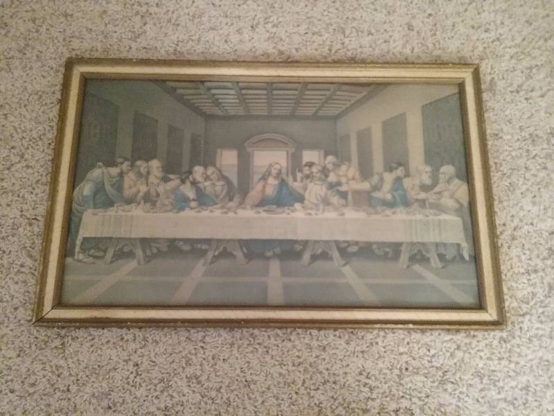 lot 147 image: Framed Vintage Last Supper, 16x20