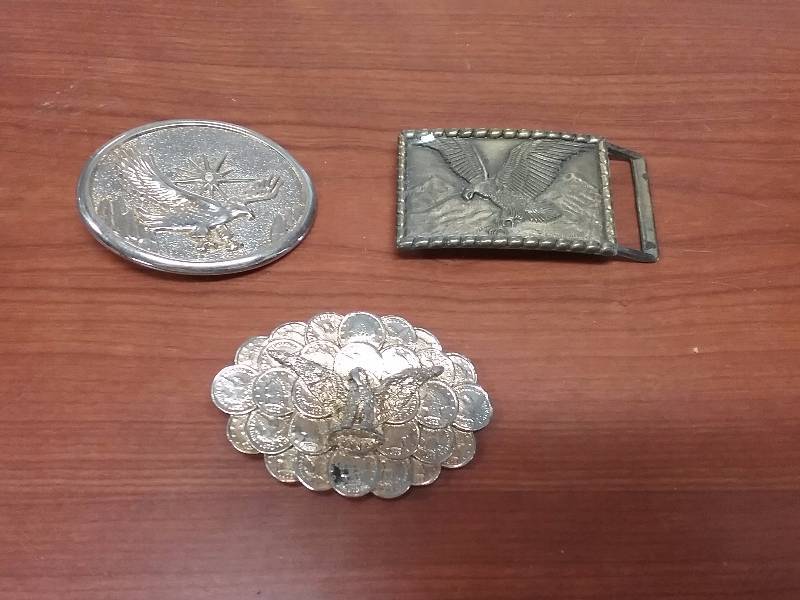 lot 161 image: Lot - Belt Buckles - Eagles