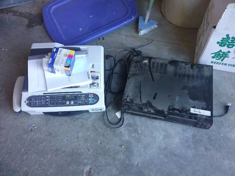 lot 205 image: Lot - Brother Fax Machine & Sharp VHS Player