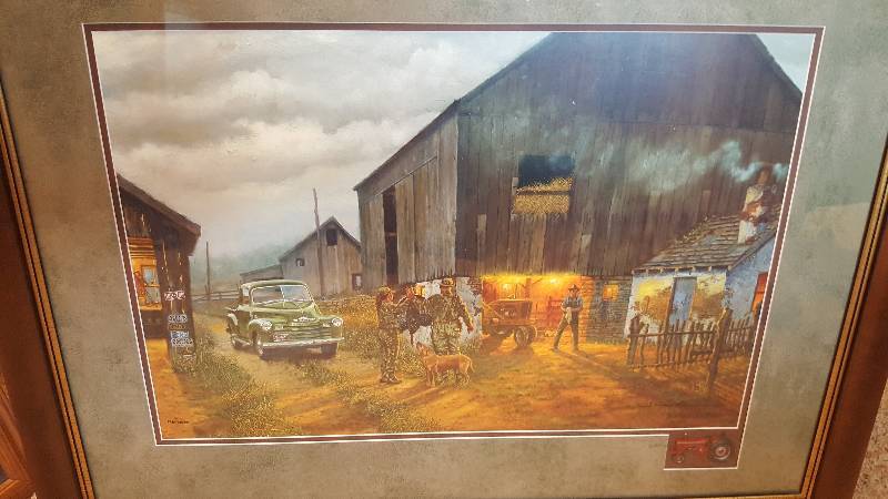 lot 143 image: Framed, Signed & Numbered Dave Barnhouse The Prize, Limited Edition with COA, National Wildlife Turkey Federation, 19882600, 35x27