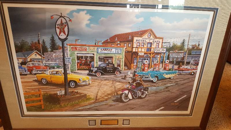 lot 140 image: Framed, Signed & Numbered KEN ZYLLA Artist Proof, Crossroads, 801960, 40x29