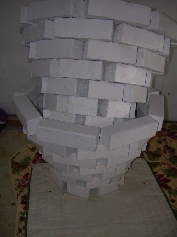 2 HAND CRAFTED WOOD FLOWER BASKETS