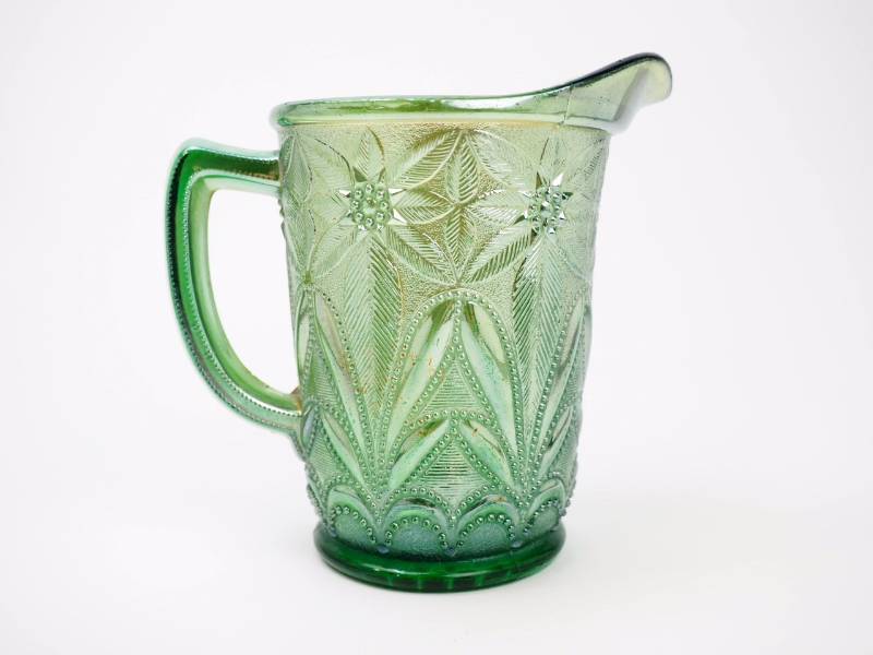 lot 11 image: Poinsettia Green Milk Pitcher, Helios