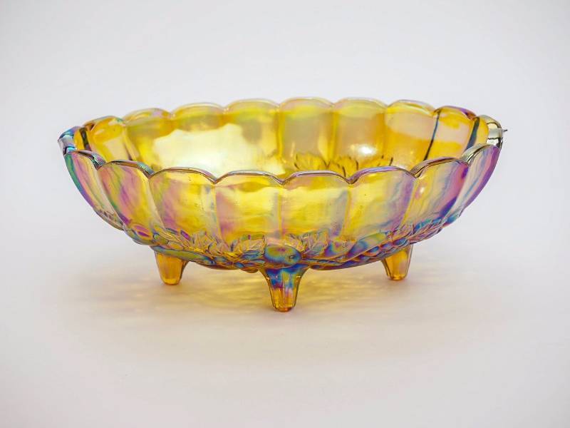 Marigold Carnival Glass discount Fruit Bowl