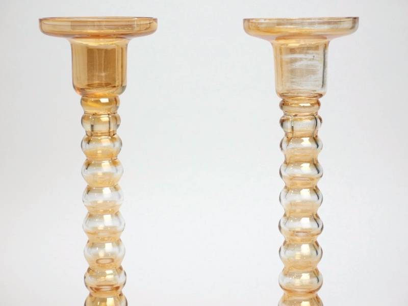 lot 29 image: Marigold Candlestick Holders 10 Bubble