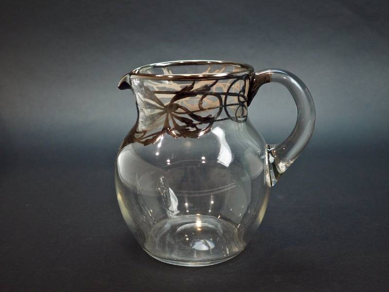 lot 43 image: Victorian Silver Overlay Pitcher