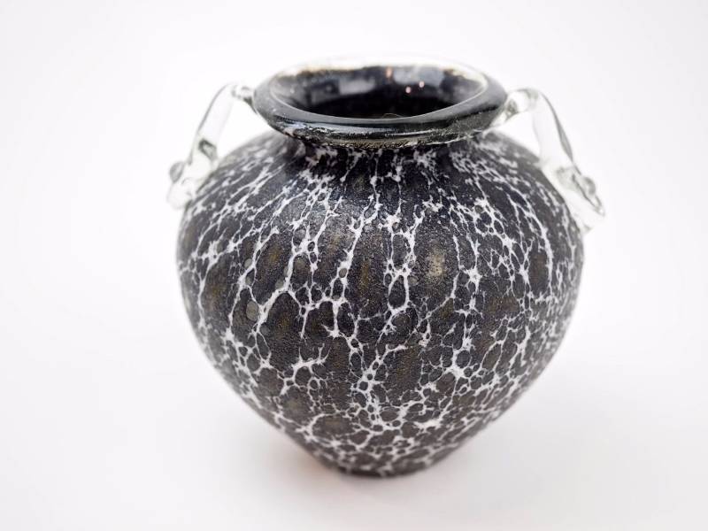 lot 108 image: Unique Blown Blown Glass Vase, textured exterior