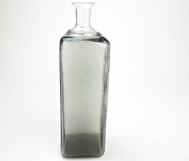 lot 125 image: MCM Art Glass Vase, Smoke Glass Over Clear
