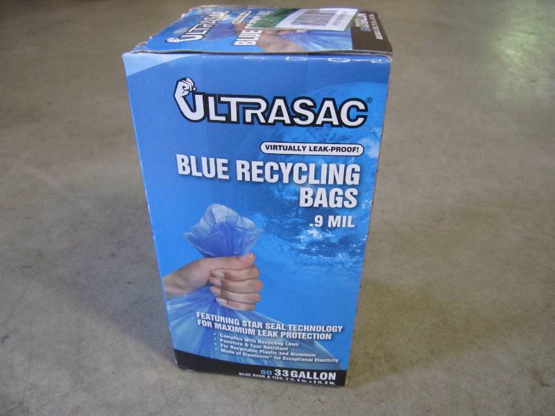 lot 25 image: Box of 50 Ultrasac Blue Recycling B...