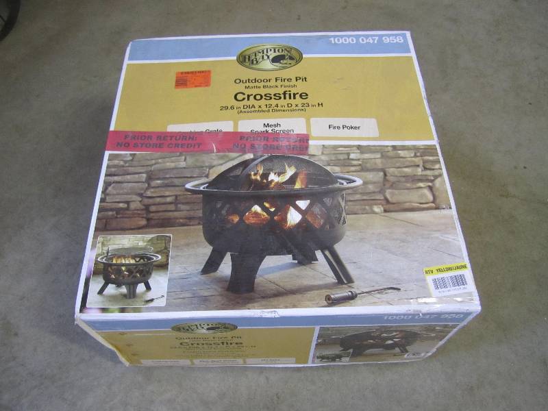 lot 36 image: Hampton Bay Outdoor Fire Pit Black ...
