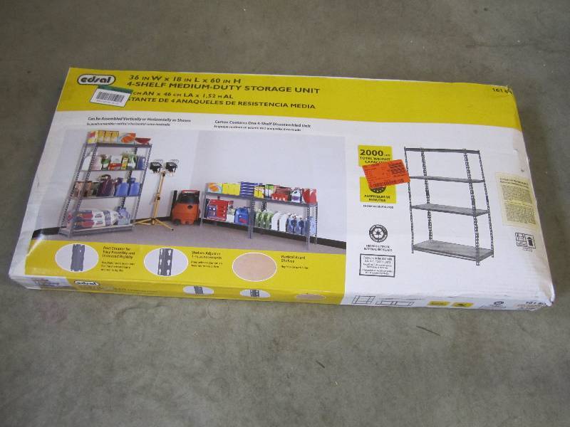 lot 54 image: Edsal 4-Shelf Medium Duty Storage U...