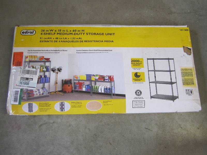 lot 55 image: Edsal 4-Shelf Medium Duty Storage U...