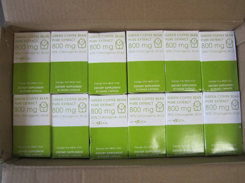 lot 122 image: Case of 60 Boxes Green Coffee Bean ...