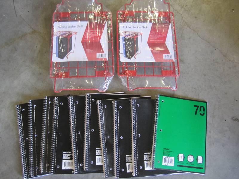 lot 135 image: Lot of 2 Folding Locker Shelves and...