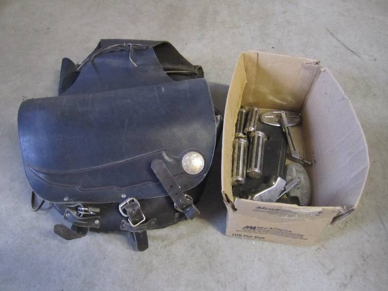 lot 204 image: Vintage Leather Motorcycle Saddle B...