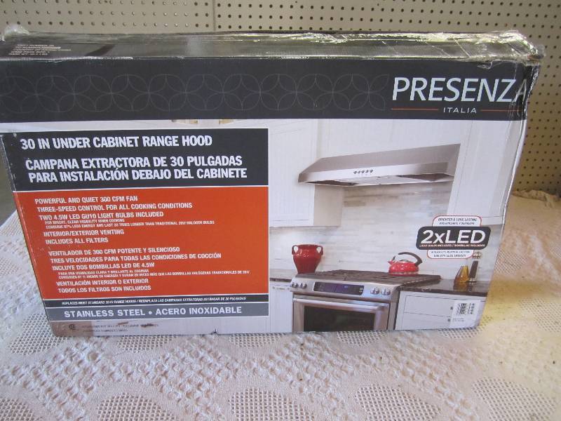 lot 210 image: 30 Inch Under Cabinet Range Hood wi...