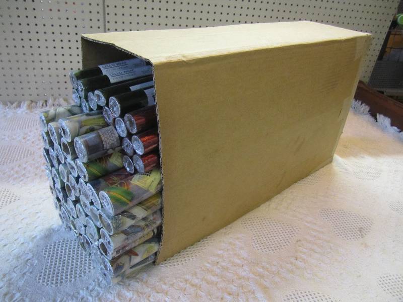 lot 221 image: Large lot of 57 Rolls of Wrapping P...