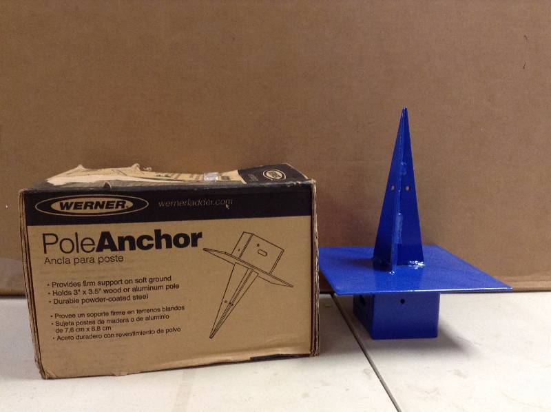 Werner Steel Pole Anchor Model#  SPJ-PA-4  open box never used