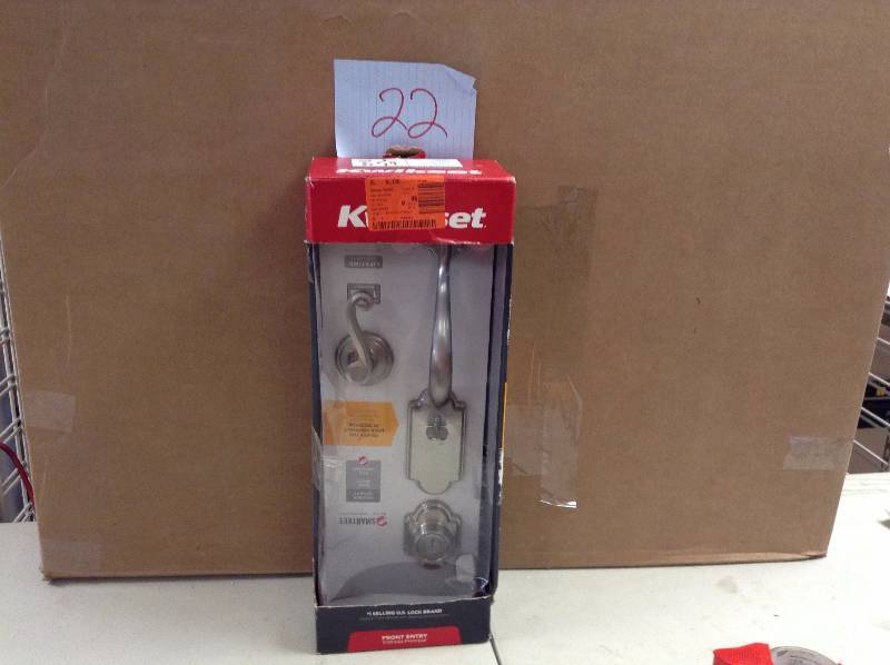 Kwikset Satin Nickel Smartkey Arlington Handleset with Lido Lever open box never used