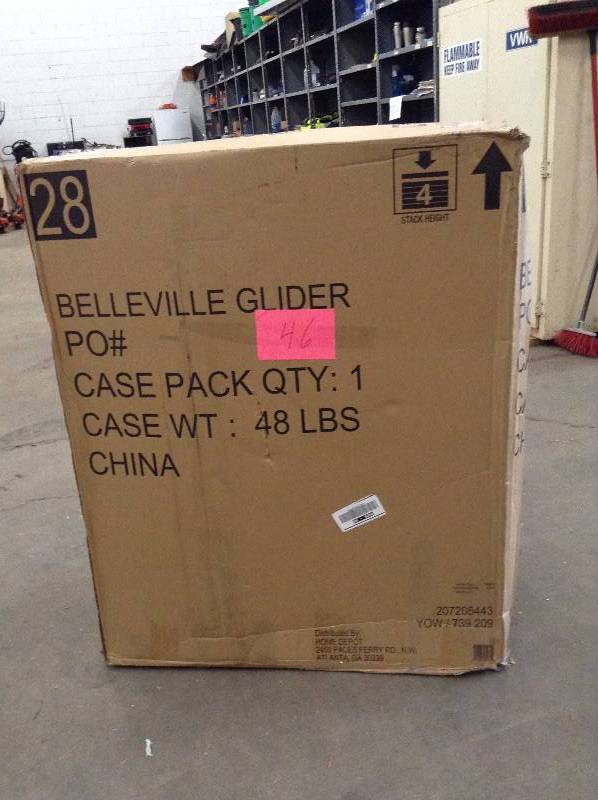 Hampton Bay Belleville Glider open box never used