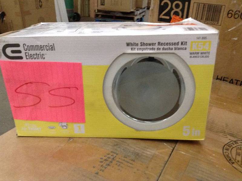 Commercial Electric White Shower Recessed Kit open box never used