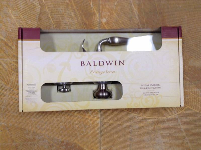 Baldwin 180WYHXATK-SMT Wesley Style handleset with alcott interior knob  New