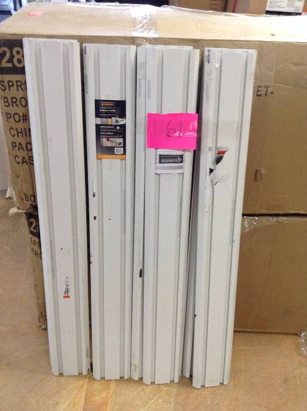 Lot of 12 Gladiator 4 ft 100 lbGarage wall storage gear track