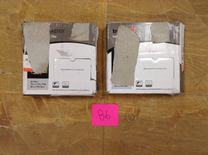 lot of 2 cases of 12 in x 12 in peel and stick chestnut blended slate vynil tile brown rust blend slate new