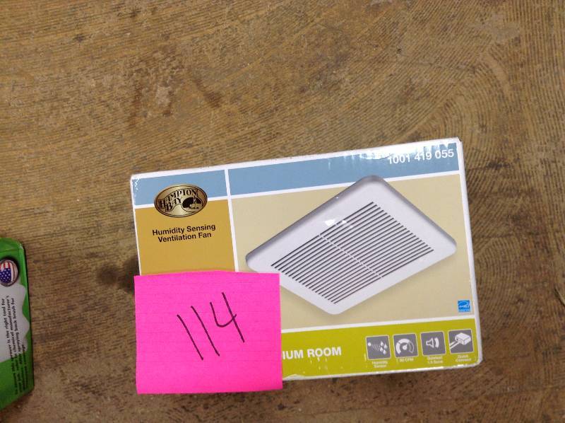 Hampton Bay Humidity Sensing Ventilation Fan New