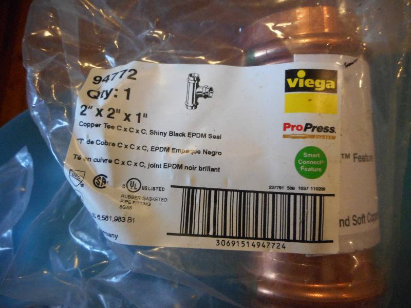 lot 259 image: Viega Pro Press Copper Tees