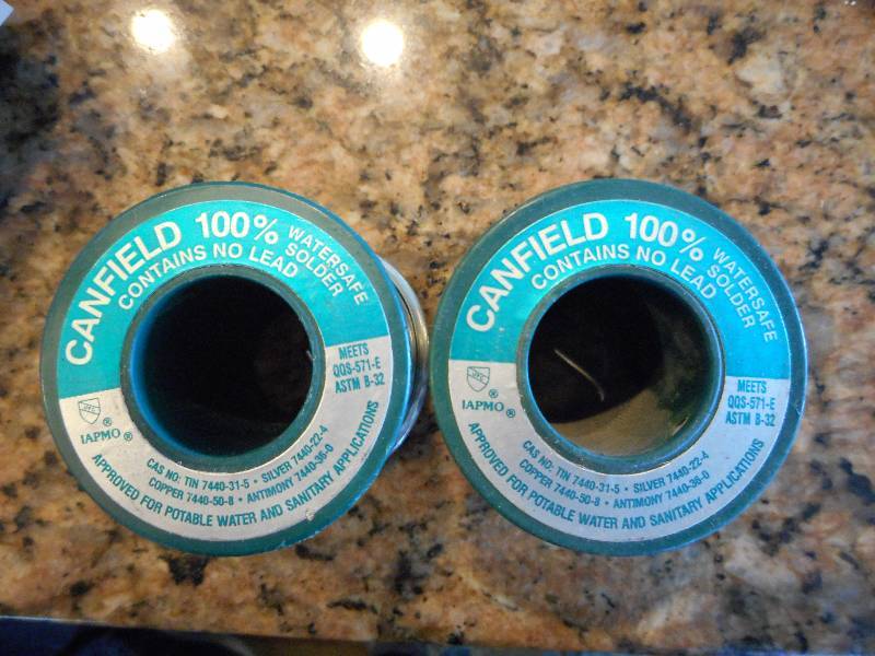 lot 132 image: Canfield 100% Watersafe Solder  1 Pound Roll