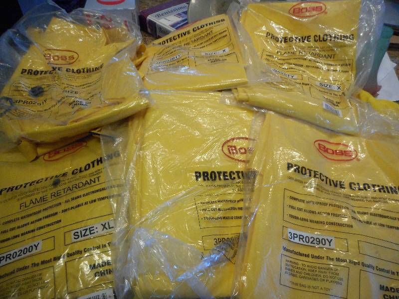 lot 153 image: Boss  Protective Clothing Flame Retardant  Lot of 8