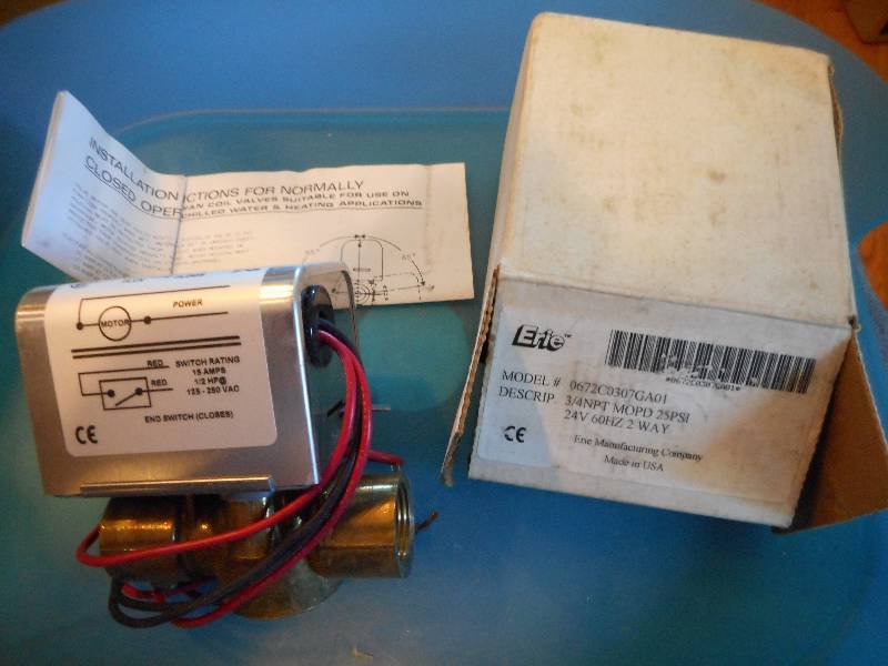 lot 161 image: Erie Motorized 2 way Valve 0672C0307GA01