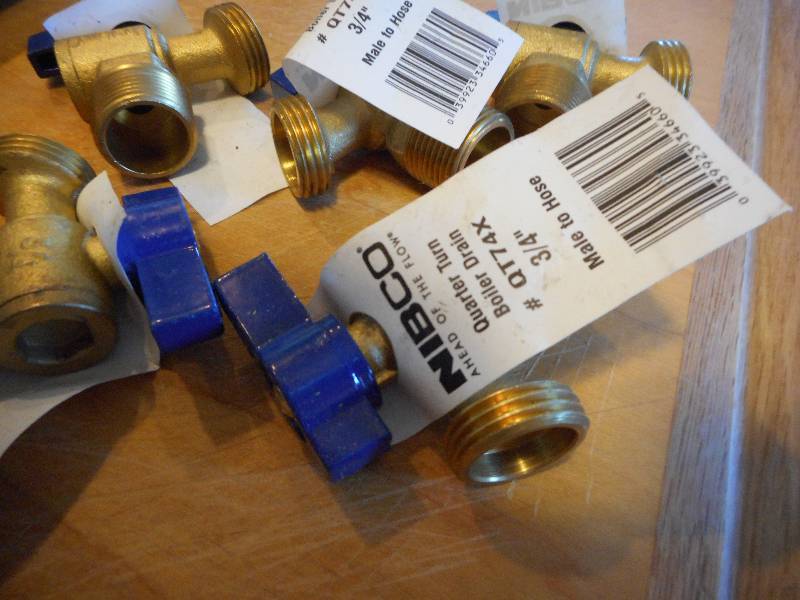 lot 167 image: NIBCO Quarter Turn Boiler Drain #QT74X Set of 5