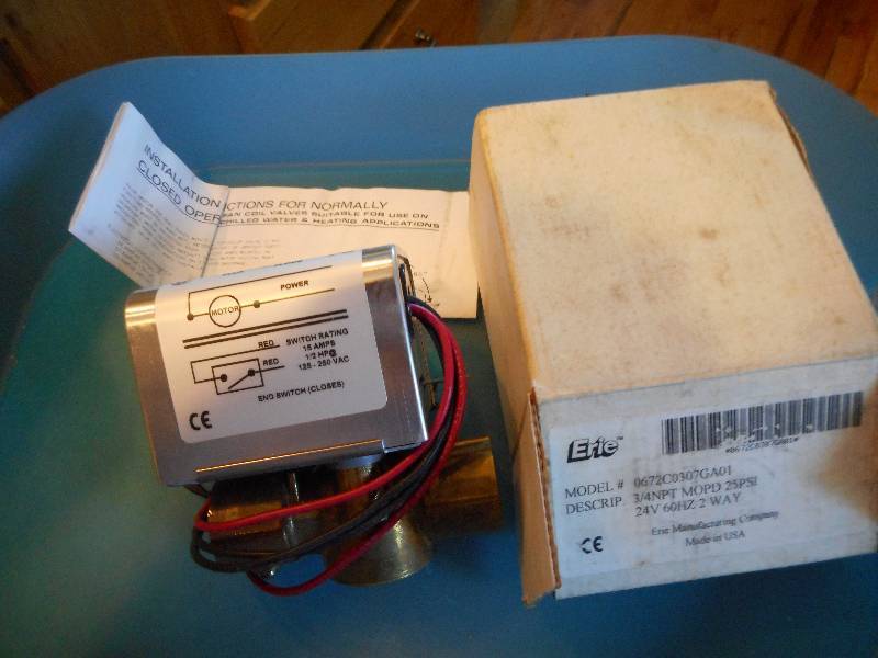 lot 164 image: Erie Motorized 2 way Valve 0672C0307GA01