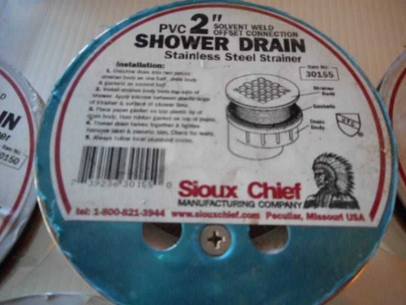 lot 95 image: Sioux Chief Shower Drain PVC