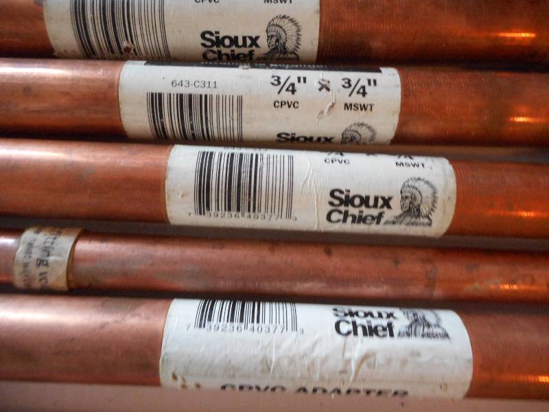 lot 101 image: Sioux Chief CPVC Adapters