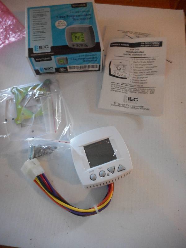lot 123 image: IEC International Environmental 7 Day Programmable Thermostat