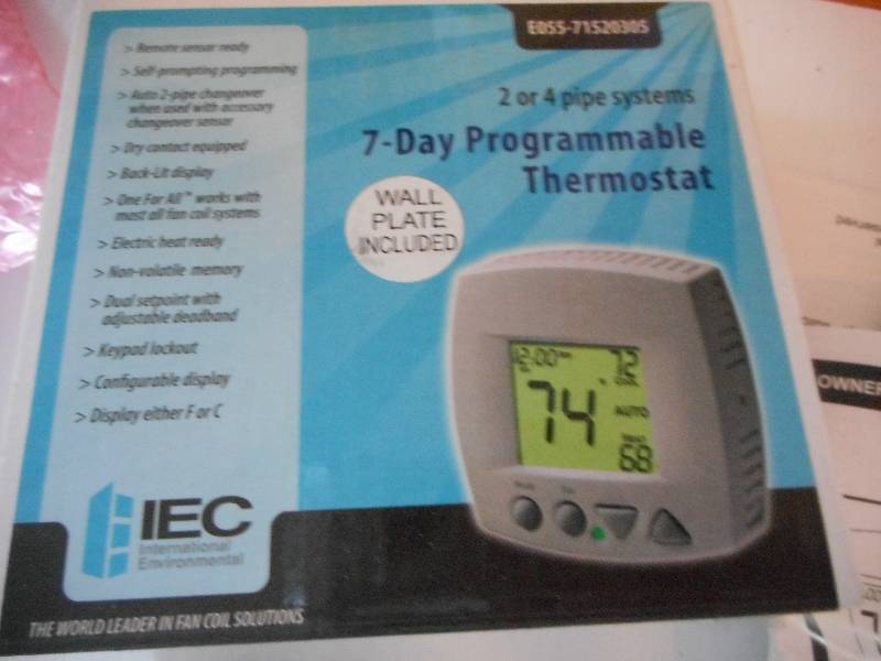 lot 124 image: IEC International Environmental 7 Day Programmable Thermostat