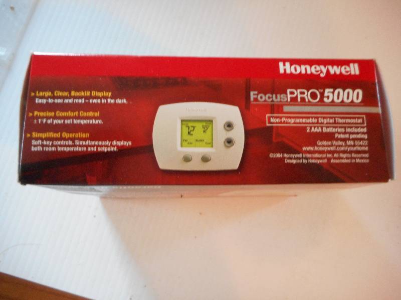lot 129 image: Honeywell Focus PRO 5000 Thermostat Digital