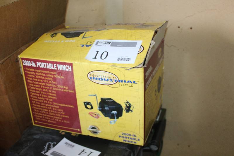 lot 10 image: Northern Industrial Tools 2000-lb. Portable Winch